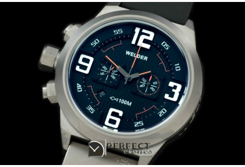 WLD20002 K31 Chronograph SS/RU Black/Orange Jap Qtz
