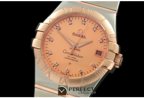 OMCO00757 Double Eagle Midsize Auto SS/RG Rose Diam Asian