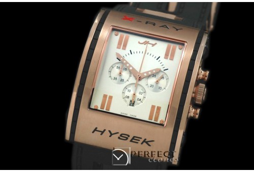 HY01006 X Ray Chronograph RG/RU White Jap Quartz