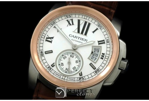 CARCC00121L Calibre de Cartier SS/RG/LE White A2