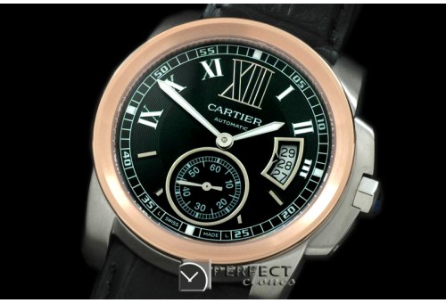 CARCC00122L Calibre de Cartier SS/RG/LE Black A2