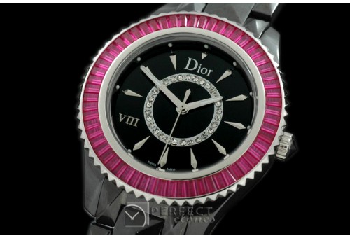 CD00123 Dior VIII Full Size Cer/Cer/Mag Ruby Black Jap Quartz