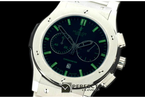 HBFSC10004A Classic Fusion Chrono SS/SS Black/Green Jap Quartz