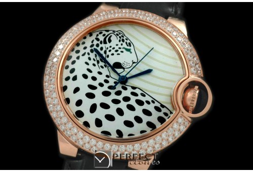 CARBA00584 Ballon Bleu de Cartier Mid Porcelian RG/LE "Panther"