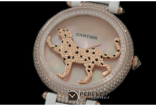 CARBP10021 Panthere de Cartier Ladies RG/LE Pink Swiss Qtz