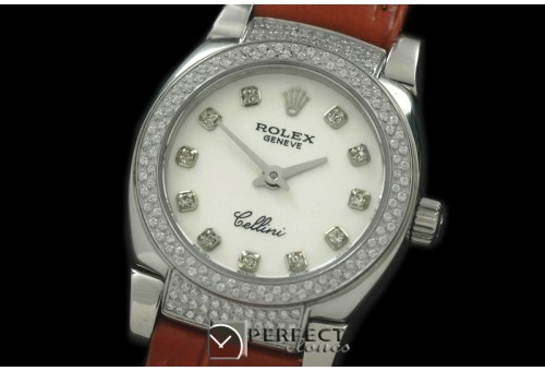 RLCM00111DL Ladies Mini Cellini SS/LE White Diam Swiss Quartz