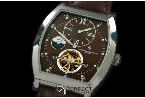 VCM00133 Malte Regulator Tourbillon SS/LE Brown Dial Asian 2813