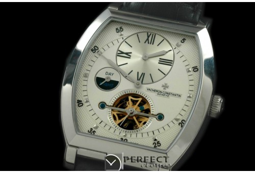 VCM00131 Malte Regulator Tourbillon SS/LE White Dial Asian 2813