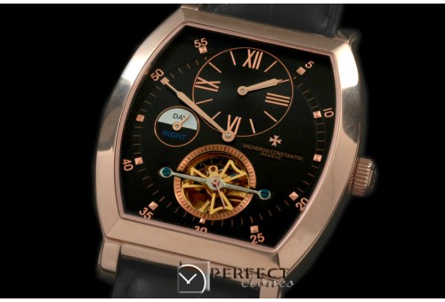 VCM00137 Malte Regulator Tourbillon RG/LE Black Dial Asian 2813