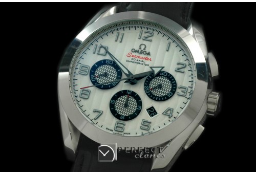 OMAT11001 Aqua Terra Chrono SS/LE White Asian 2813