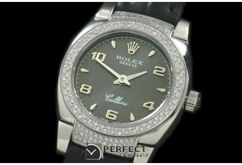 RLCM00128DL Ladies Mini Cellini SS/LE Grey Num Swiss Quartz