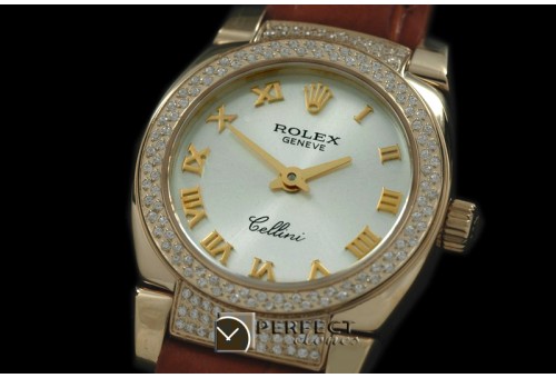 RLCM00202DL Ladies Mini Cellini YG/LE Silver Roman Swiss Quart
