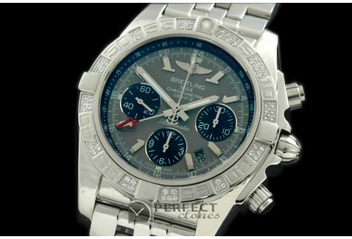 BLB01G-10003D1 Chronomat B01 GMT SS/SS Graphite Sticks A-7750