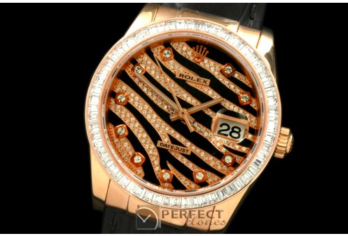 RDJMR00103L Royal Black RG/Sq Cut Diam/LE Swiss Eta 2836-2