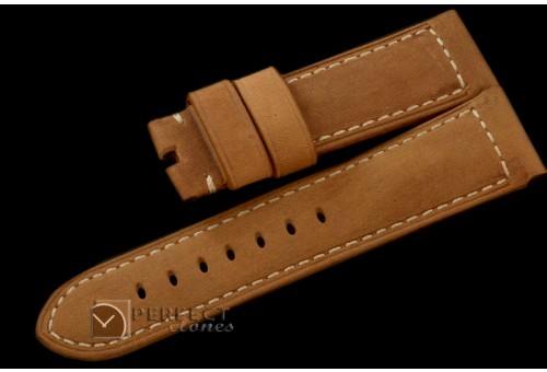 PNA00118 24/24 Assolutamente Suede/Calf Tan Strap for 44mm
