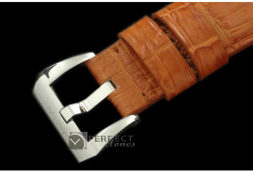 PNA00013 24/22 Handsewn American Croc Leather Strap - Honey
