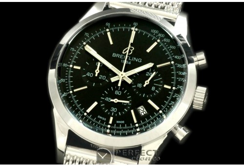 BLT10007M TransOcean Chrono SS/SS Black Jap OS2Qtz