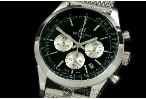 BLT10002M TransOcean Chrono SS/SS Black Jap OS2Qtz