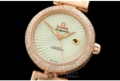 OMDEM00173D Deville Ladymatic Mid RG/RG Wht 2813 21J