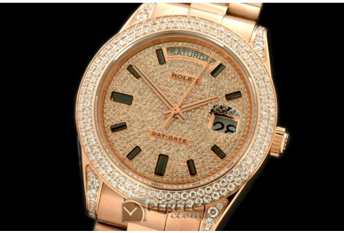 R41DDR90005 RG Pres 2-Diam Bez Diam/Ruby Dial Swiss Eta 2836