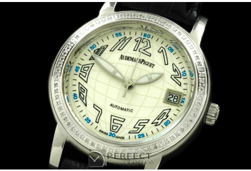 APGL00101 Jules Audemars Globe SS/LE/Diam White Swiss Eta 2824