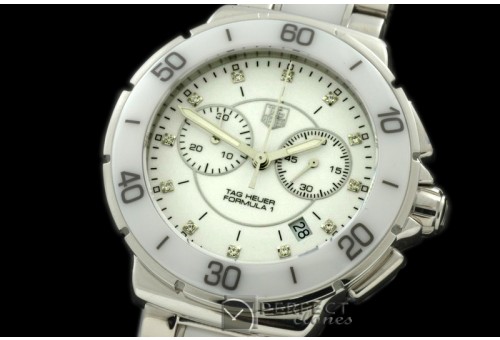 TGF1-00101 F1 Ladies SS/Cer White