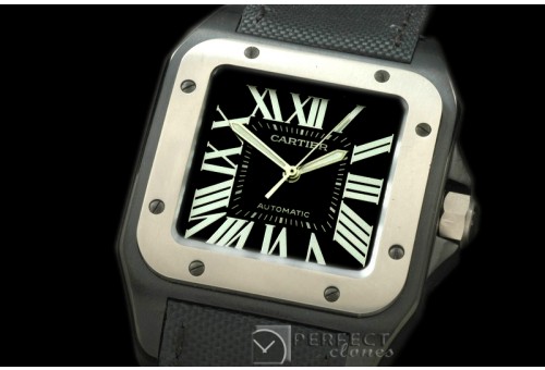 CARS00211 Santos 10Men DLC/TI/NY Blk Swiss Eta 2892 Orig