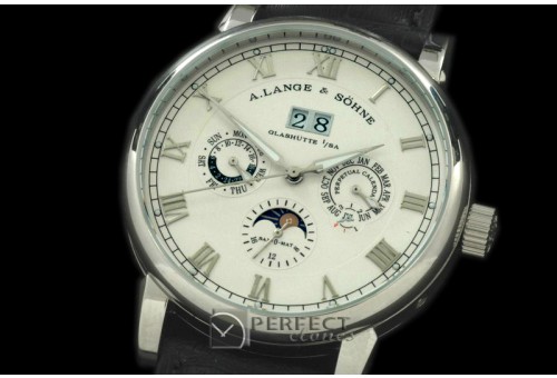 AL01011 Datograph Perpetual Calender/Big Date SS/LE White Asia