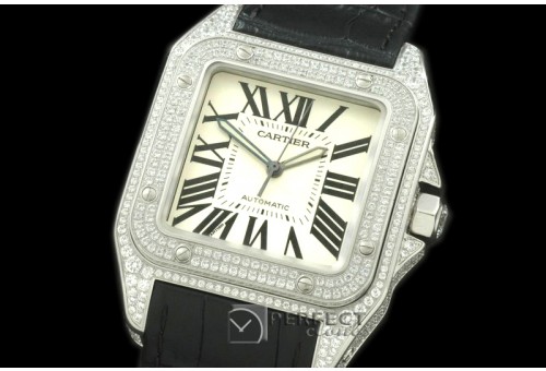 CARS00201K Santos 10Men SS/LE White Swiss Eta 2892 Orig