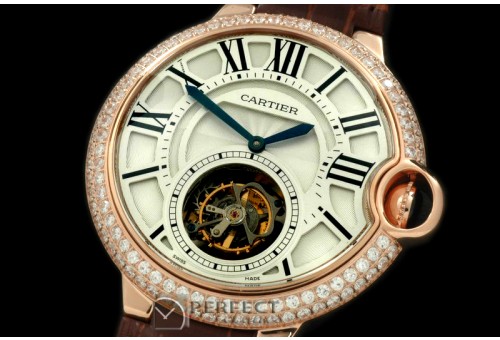 CARBA00006D Ballon de Cartier XL Tourbillon RG/LE Wht F-Tourbi