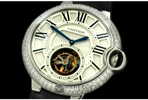 CARBA00001D Ballon de Cartier XL Tourbillon SS/LE Wht F-Tourbi