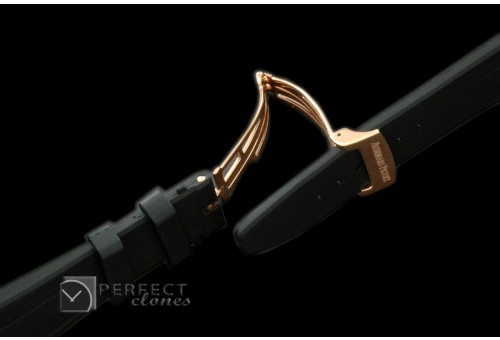 APA10001R Black Rubber Strap c/w Clasp For AP Watches