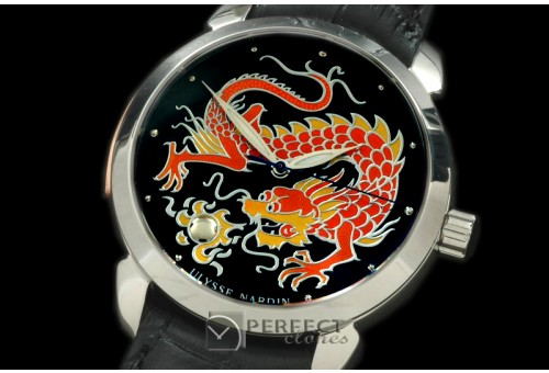 UNCL01002 Classico Enamel Champleve Dragin SS/LE Black A-2836