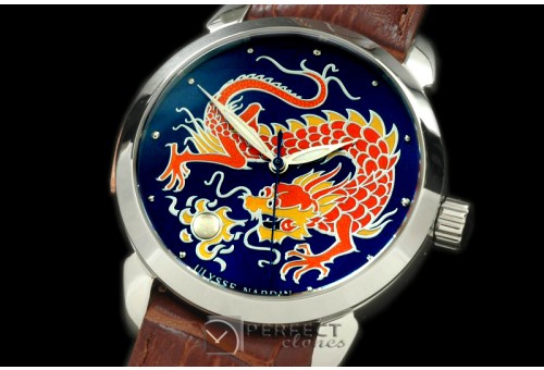 UNCL01003 Classico Enamel Champleve Dragin SS/LE Blue A-2836