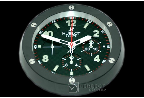 HBDC10011 Dealer Clock BigBang Style PVD/CF Blk Swiss Quartz