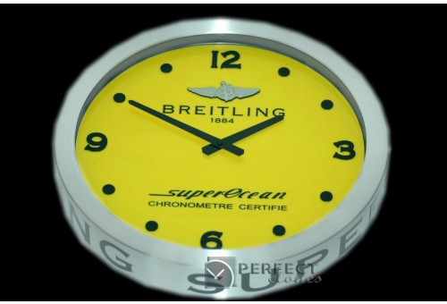 BLDC10002 Dealer Clock SuperOcean Style SS/Ylw Swiss Quartz