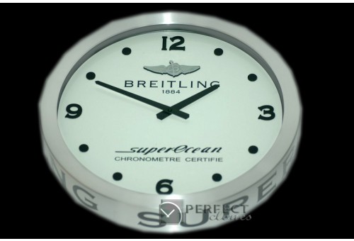 BLDC10001 Dealer Clock SuperOcean Style SS/Wht Swiss Quartz