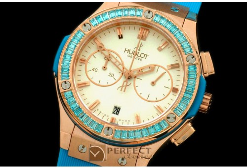 HBFSCL20051 Ladies Classic Fusion Chrono RG/RU Wht/Blue Jap Qtz