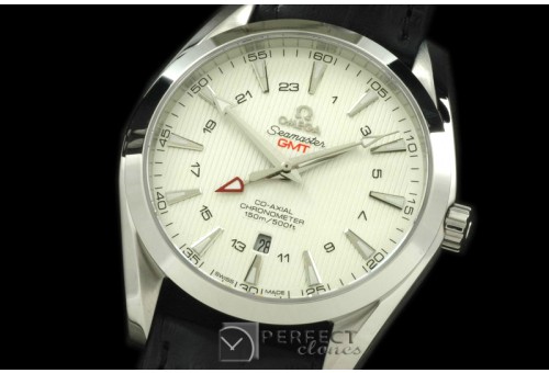 OMAT00101 Aqua Terra GMT SS/LE White Asian 2836