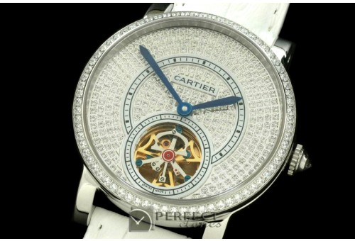 CARDC01026 Ronde de Cartier Tourbillon SS/LE White Asian 2813