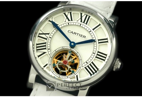 CARDC01021 Ronde de Cartier Tourbillon SS/LE White Asian 2813