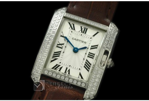 CARTA10001D Tank Anglaise SS/LE White Jap Quartz