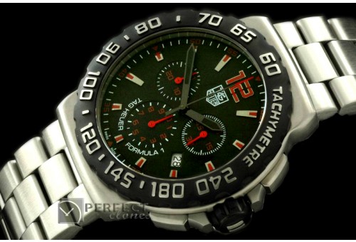 TGF1-01033S Formula 1 SS/SS Blk/Red Swiss Eta Quartz Chrono