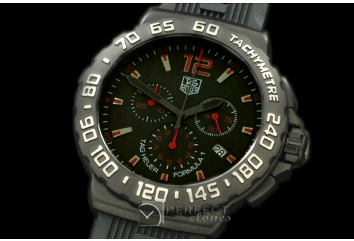 TGF1-01043 Formula 1 PVD/RU Blk/Red Swiss Eta Quartz Chrono