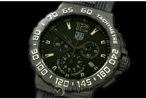 TGF1-01042 Formula 1 PVD/RU Blk/Blk Swiss Eta Quartz Chrono