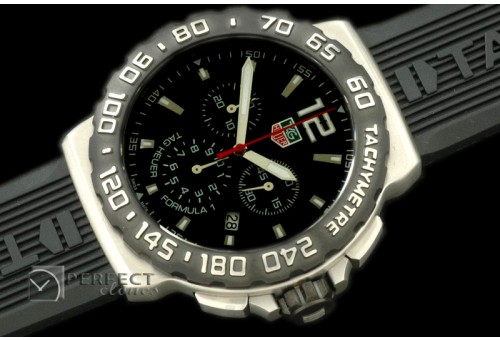 TGF1-01031 Formula 1 SS/RU Black Swiss Eta Quartz Chrono