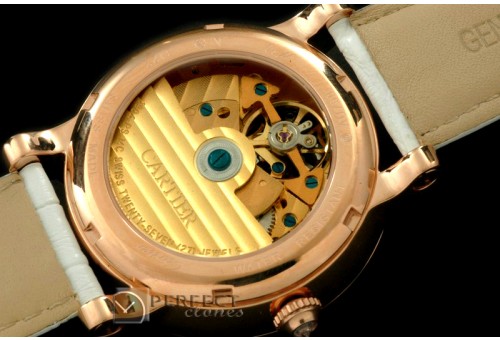 CARDC01031 Ronde de Cartier Tourbillon RG/LE White Asian 2813