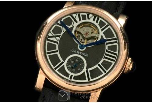 CARDC10087 Ronde de Cartier Tourbillon RG/LE Black Asian 2813