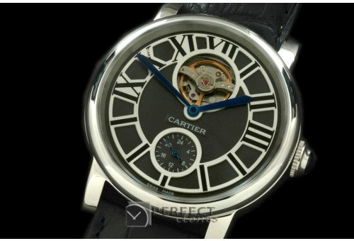 CARDC10082 Ronde de Cartier Tourbillon SS/LE Black Asian 2813