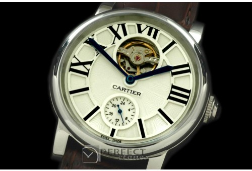 CARDC10081 Ronde de Cartier Tourbillon SS/LE White Asian 2813